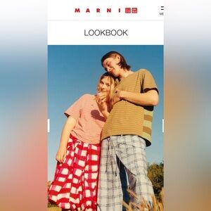 NWOT MARNI Uniqlo Medium Brown & Green Retro T-Shirt